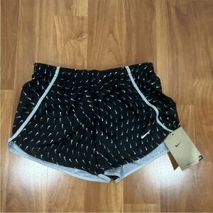 Nike Women’s Black Athletic Shorts with White Trim